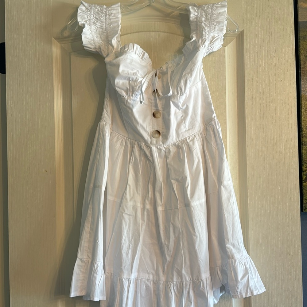 White “corset” style dress